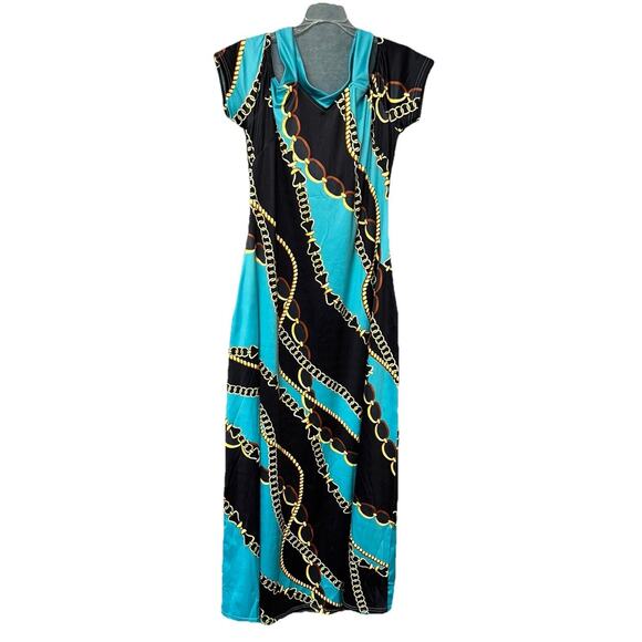 NWOT Womens Loose Sundress Casual Off Shoulder Beach Maxi Back V Neck - Picture 4 of 7